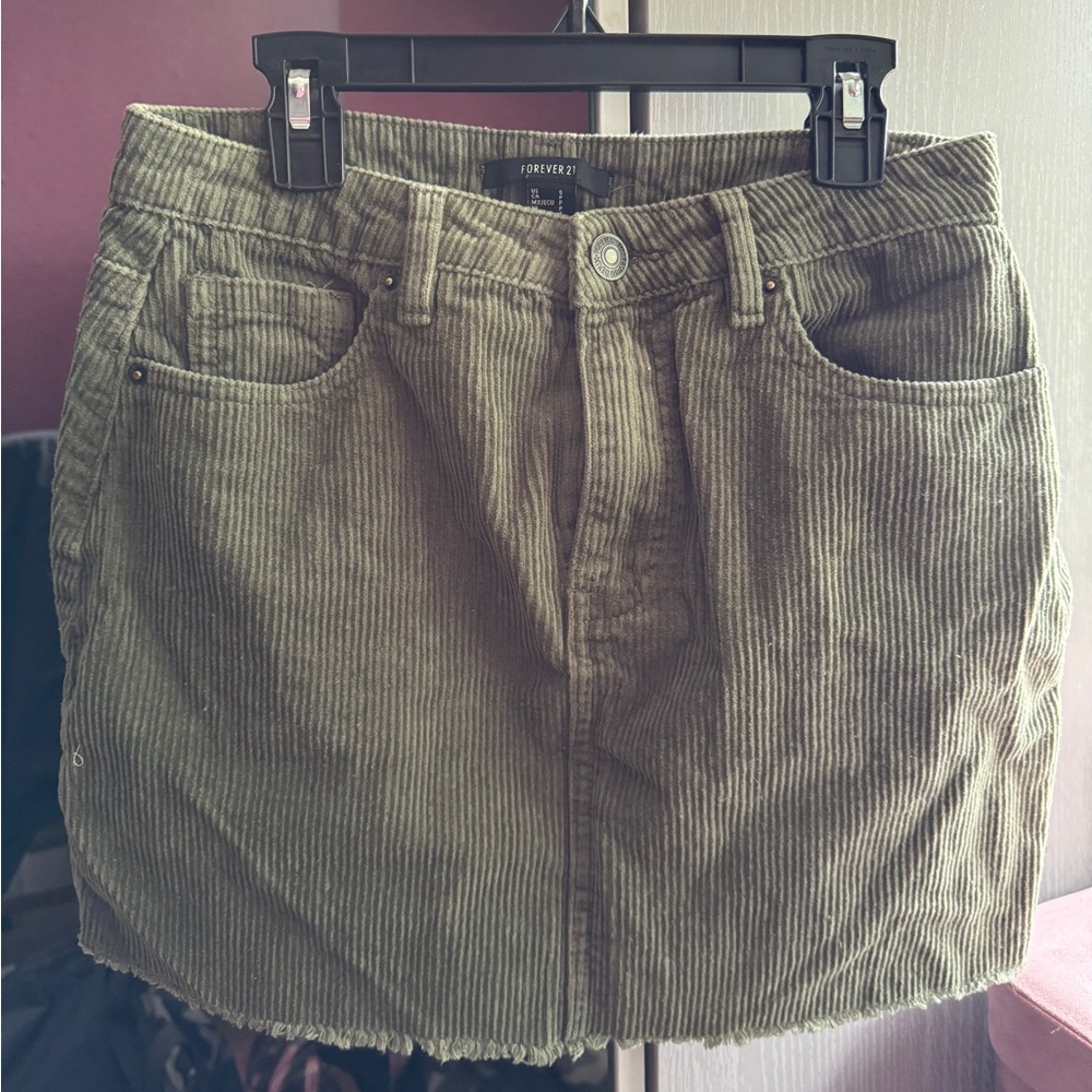 Corduroy Mini Skirt